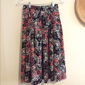 H&M floral midi skirt